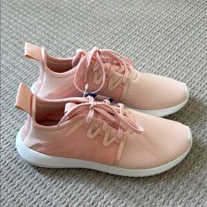 Adidas Pink Sneakers with Knit Upper and Rubber Soles